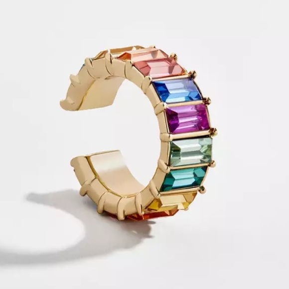 Jewelry - 🌈 2/$24 Rainbow Baguette Ear Cuff 🌈